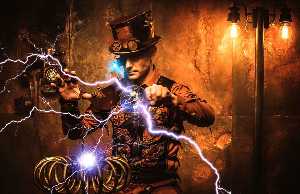Detailreiche Kulisse im Steampunk Adventure