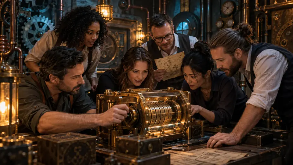 Firmen lösen gemeinsam eine Escape-Room-Mission
