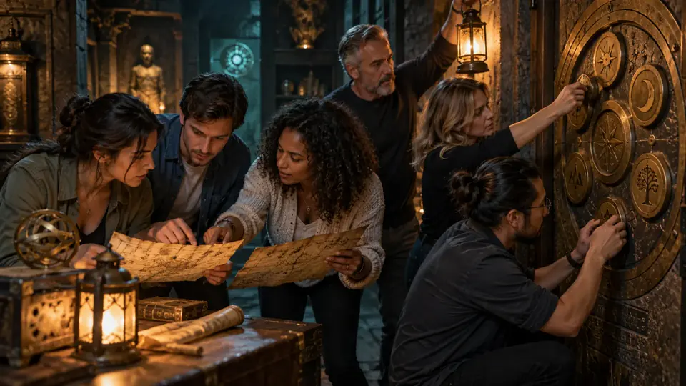 Private Gruppen lösen gemeinsam eine Escape-Room-Mission