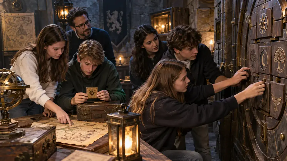 Schulklassen lösen gemeinsam eine Escape-Room-Mission