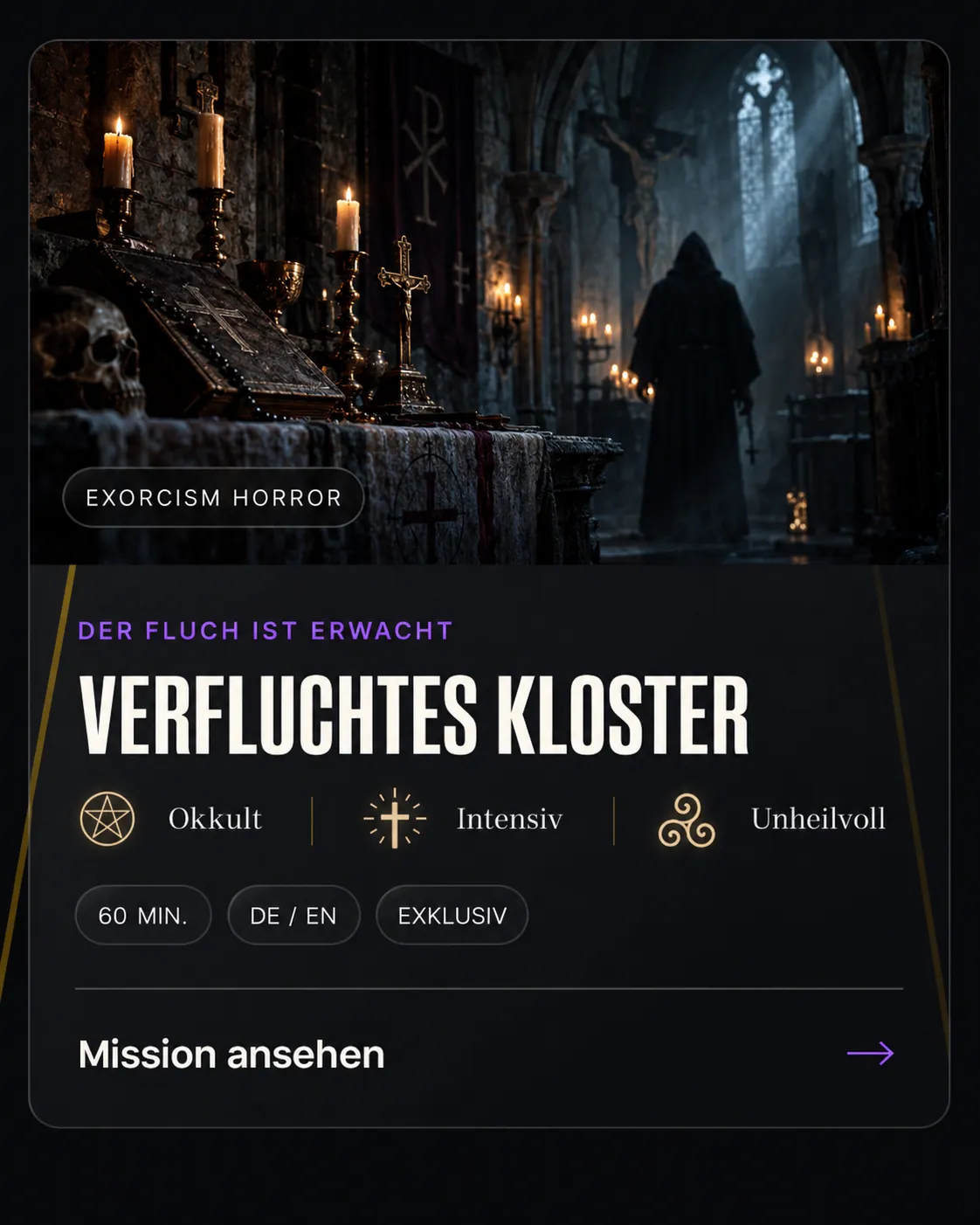 Filmische Szene aus Verfluchtes Kloster